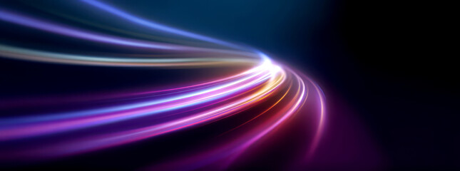 Colorful Light Streaks Background for Abstract Design