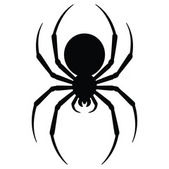 Silhouette of a spider, creepy and spooky design for Halloween
