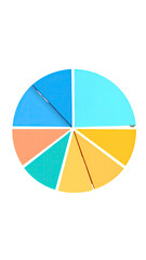 Obraz premium A colorful pie chart