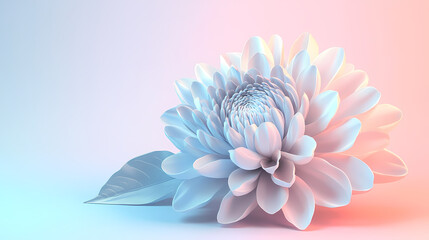 Obraz premium Elegant Pastel Chrysanthemum in Soft Light