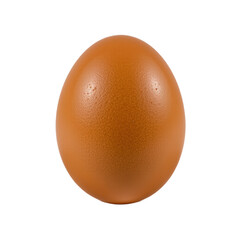 Uncracked Brown Egg on White Surface Food Photography Studio Setting Close-Up View Culinary Concept Isolated on transparent background	