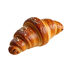 Freshly Baked Croissant Bakery Food Photography Cozy Atmosphere Close-Up Culinary Delight Isolated on transparent background	