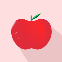 red apple vector illustration
