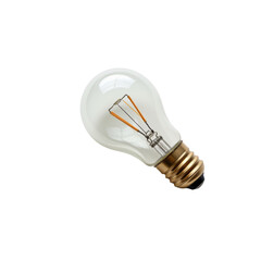 Illuminating Vintage Light Bulb Studio Setting High-Quality Image Minimalist Environment Close-Up Perspective Isolated on transparent background	