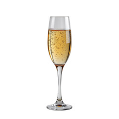 Celebratory Toast with a Glass of Sparkling Drink Elegant Setting Beverage Photography Warm Ambiance Isolated on transparent background	