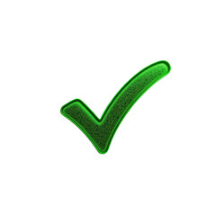 Green Checkmark Symbolizing Success Digital Graphic Creative Environment Abstract Viewpoint Positive Concept Isolated on transparent background	