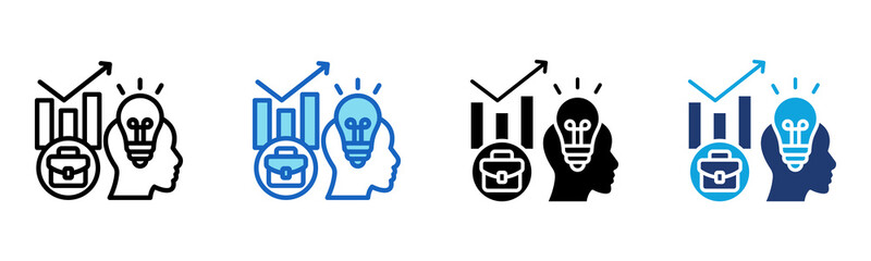 Business Intelligence icon Multi Style Vector Illustration