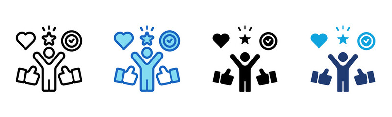 Appreciation icon Multi Style Vector Illustration