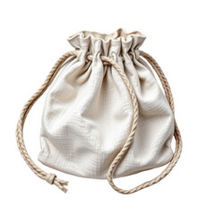 Creating Unique Cotton Drawstring Bags Art Studio Product Photography Bright Background Close-Up Handmade Craft Isolated on transparent background	