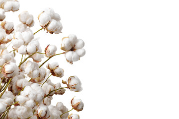 Close-up cotton bolls against black background