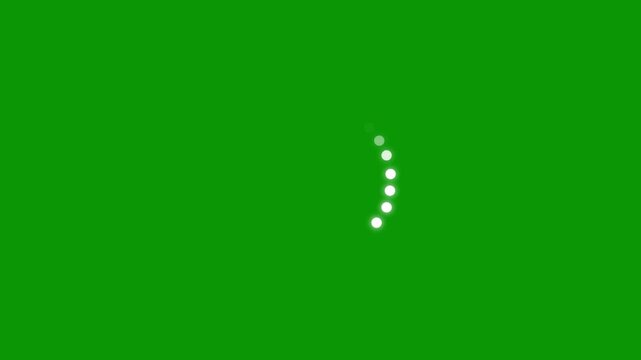 Circle loding animation on black background, loading progress bar loading animation, Beautiful Circle Loading icon animation, loding pixelated progress animation in green background.4k video