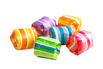 Colorful striped hard candies