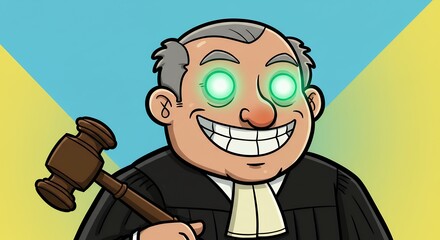 Fototapeta premium Judge cartoon illustration