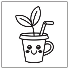 Potted Cuties Coloring Pages