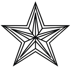 A shiny, metallic silver star decoration with a 3D design, perfect as a Christmas ornament or holiday celebration symbol