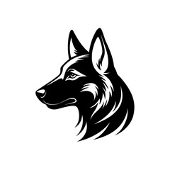 Naklejka premium A lone tree silhouette against a stark black background silhouette