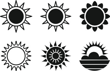 Fototapeta premium Classic Sun Logo Design. Modern Sun Logo Illustration. Creative Sun Logo Concept. Professional Sun Logo Artwork. Bright Sun Logo Design. Radiant Sun Logo Illustration. Minimal Unique Sun Logo Concept