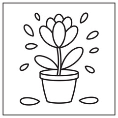 Potted Cuties Coloring Pages