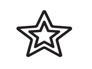 Modern Five Star Illustration in Simple Line Style