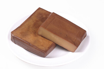 Chinese Five-Spice Marinated Tofu Slices - Healthy Plant-Based Protein Food on White Plate