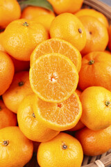 Fresh Sihui Tangerines in Basket - Sweet Small Citrus Fruits with Natural Honey Flavor