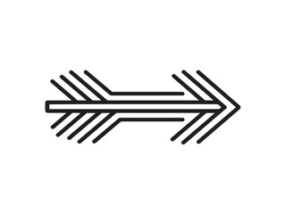 Unique Arrow Illustration Icon in Artistic Minimal Linework