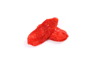 Dried Red Wolfberry Goji Berries from Xinjiang China on White Background