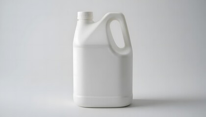 White Plastic Jug Isolated on White Background.1 gallon jug