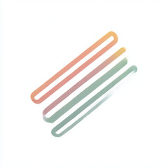 Minimalist gradient lines icon in soft pastel colors, representing data flow and connection, with copy space