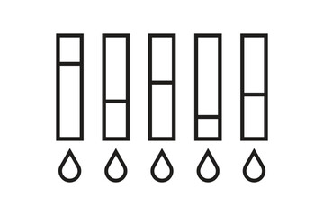 Modern essential oil dropper icon for aromatherapy and wellness brands using natural product lines set