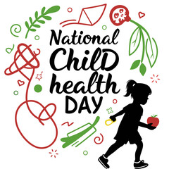 NATIONAL CHILD HEALTH DAY vector illustration