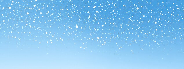 Light blue sky with falling snow