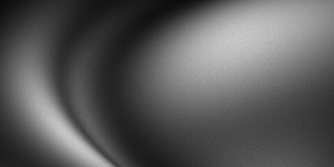Dark gradient monochrome abstract noise texture, black white grainy background, banner header backdrop design