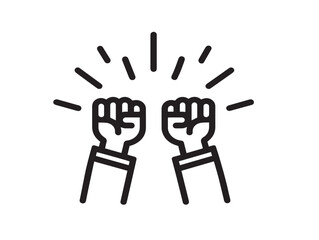 Elegant Business Success Graphic in Modern Linear Vector