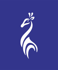 Elegant Giraffe Stylized Vector Illustration for Logo and Design
