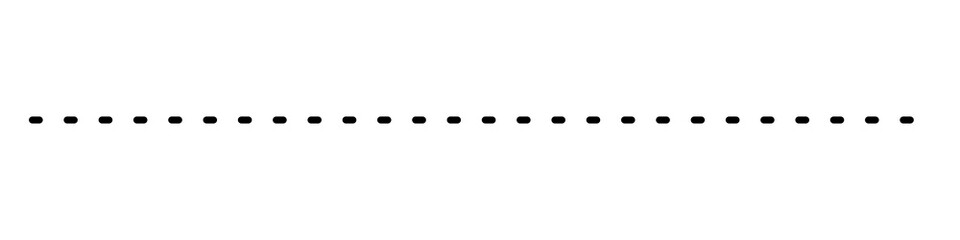 Horizontal dotted line design for divider, underline, border element, poster layout, template, and minimal graphic decoration