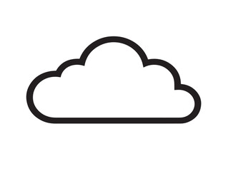 Cloud data storage minimal line art with futuristic touch