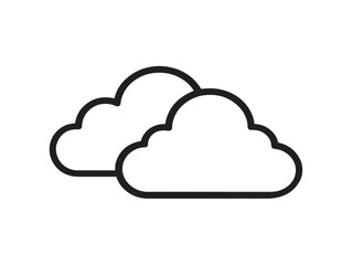 Cloud storage line art illustration with simple elegant minimal design