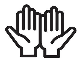 Obraz premium Diversity hands symbol in clean minimal modern vector line art