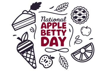 NATIONAL APPLE BETTY DAY vector illustration
