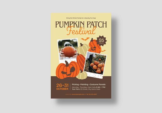 Pumpkin Patch Flyer for Halloween Family Events