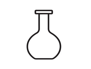 Sophisticated flower vase minimal icon in elegant artistic vector form