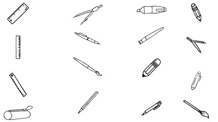 Hand Drawn Education and Science Doodle Icons Set — Sketch Style School Illustration with Math Symbols, Physics and Chemistry Elements, STEM Learning Graphics, Creative Classroom Clipart, and Academic