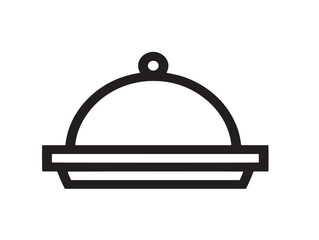 Stylish minimalist food artwork symbol with trendy elegant line drawing