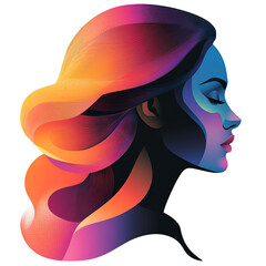 Beautiful illustration of a woman, ideal for use in Pink October campaigns