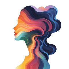 Beautiful illustration of a woman, ideal for use in Pink October campaigns