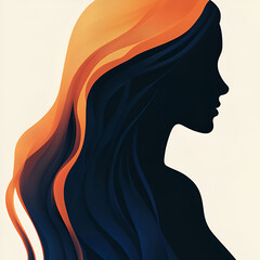 Beautiful illustration of a woman, ideal for use in Pink October campaigns