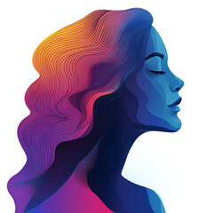 Beautiful illustration of a woman, ideal for use in Pink October campaigns