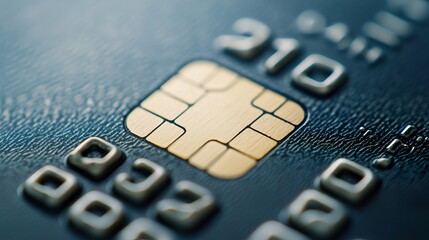 Macro photography of the raised numbers on a credit card, tactile detail, embossed 