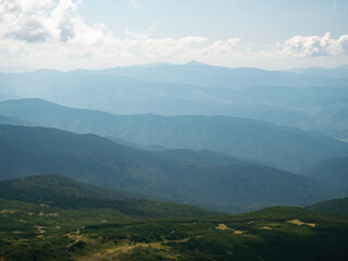 Naklejka premium Carpathian mountains view